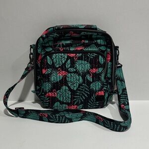 Lug Ranger Tropical Green and Pink Flamingo Crossbody Bag